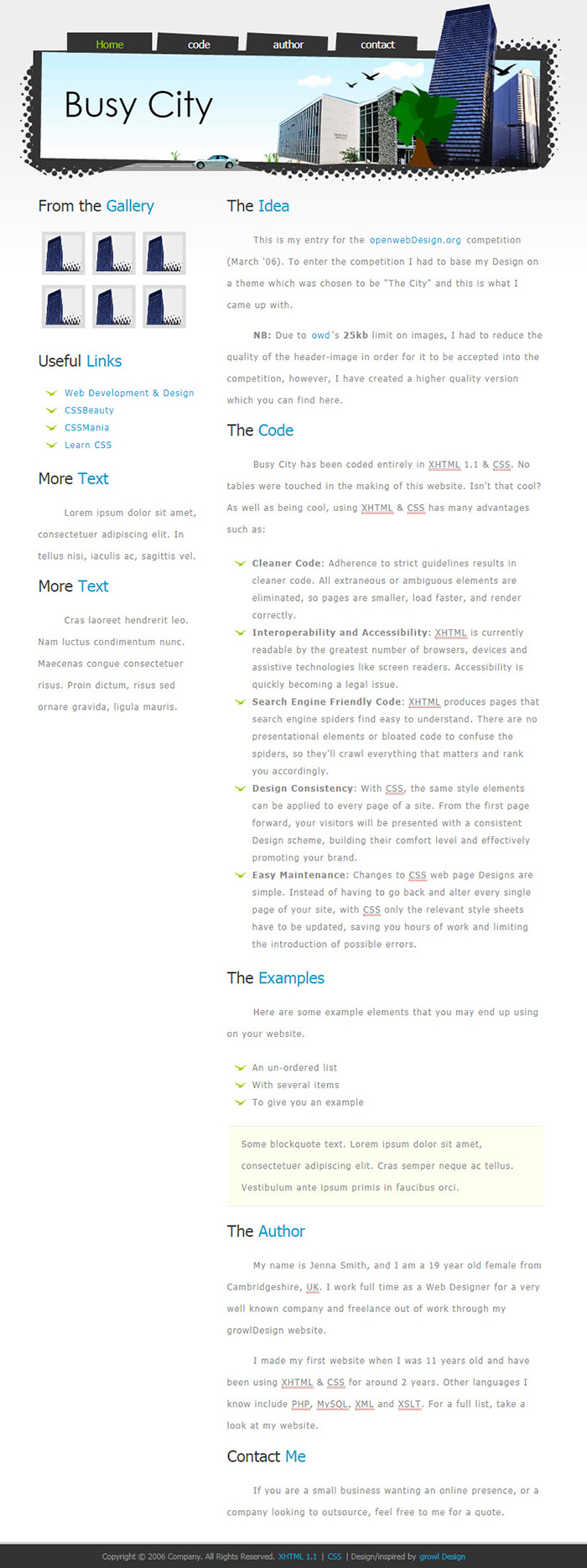 Free Busy City Website Template