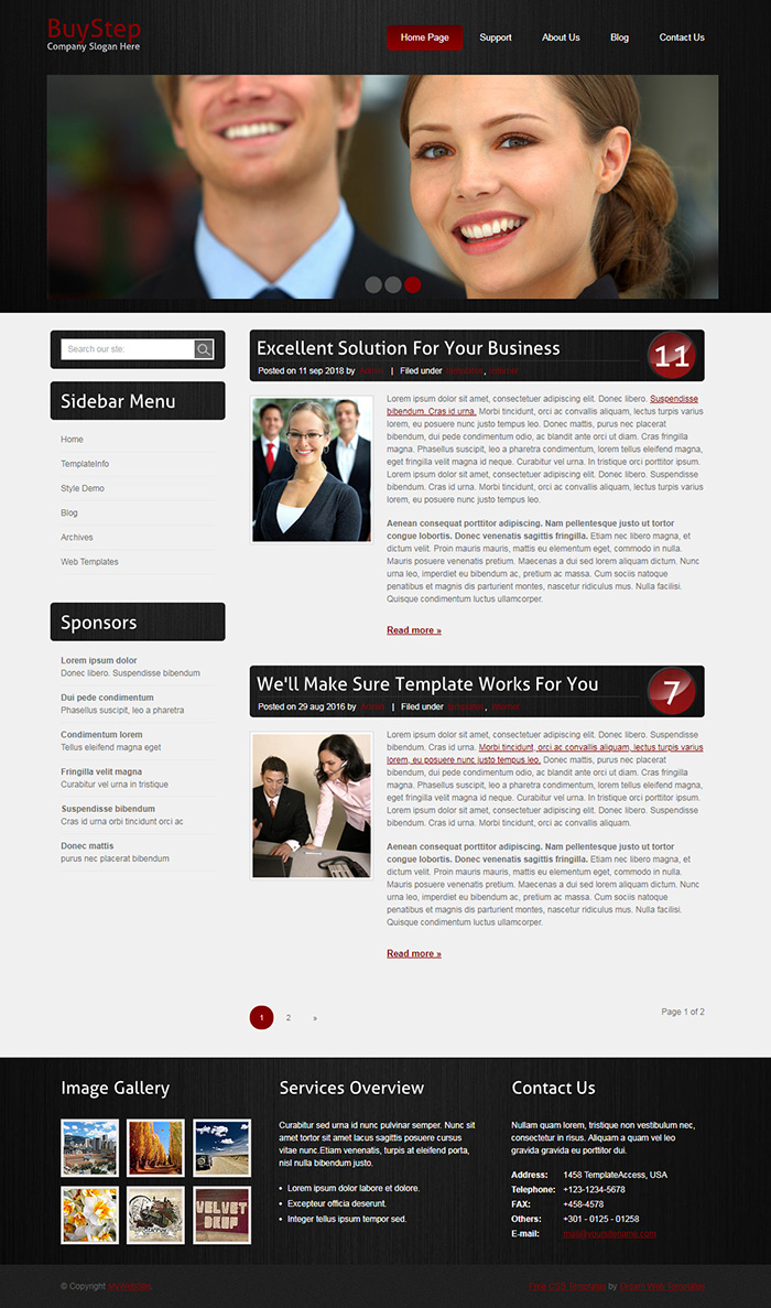 Free BuyStep Website Template