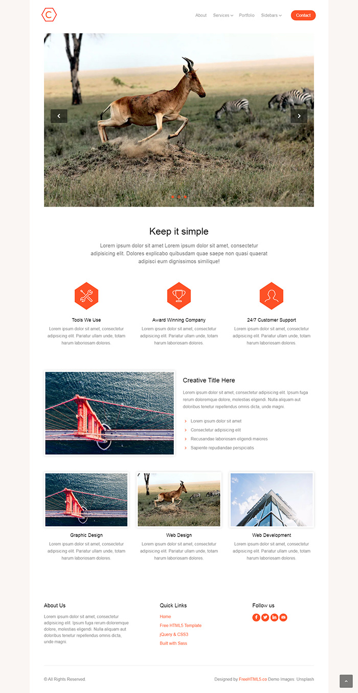 Free Cache Website Template