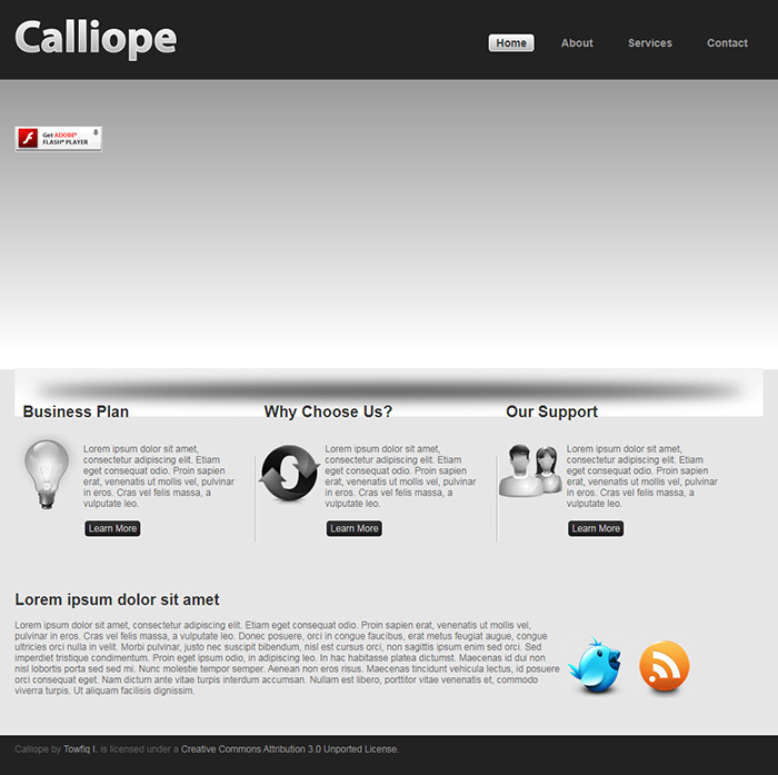 Free Calliope Website Template