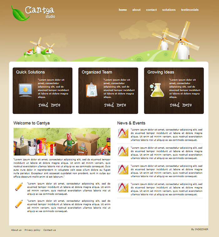 Free Cantya Studio Website Template