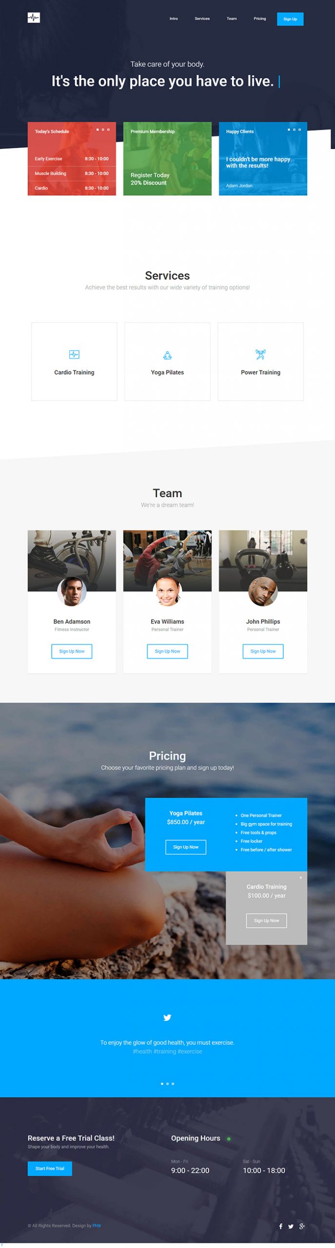 Free Cardio Website Template