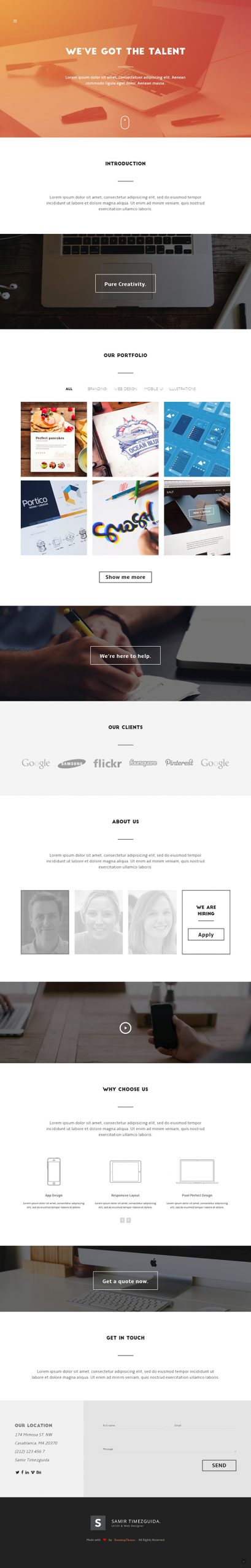 Free Casablanca Website Template