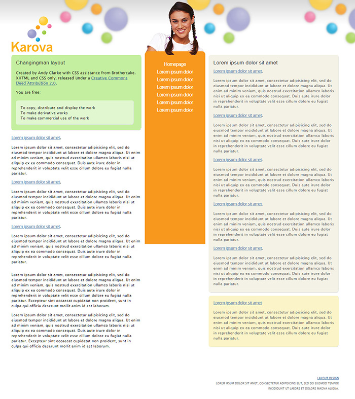 Free Changingman Website Template