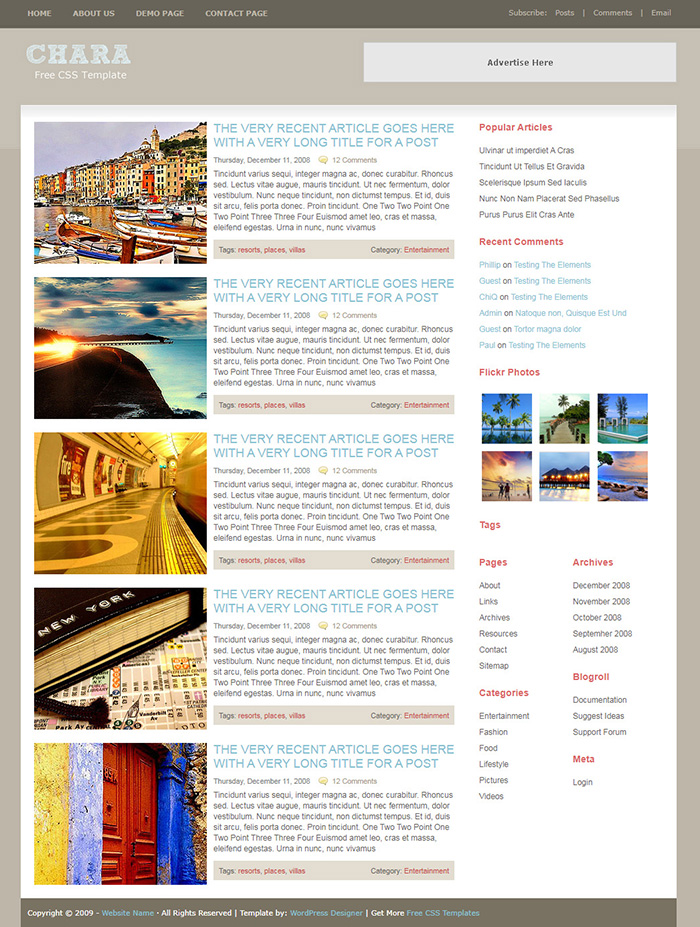 Free Chara Website Template