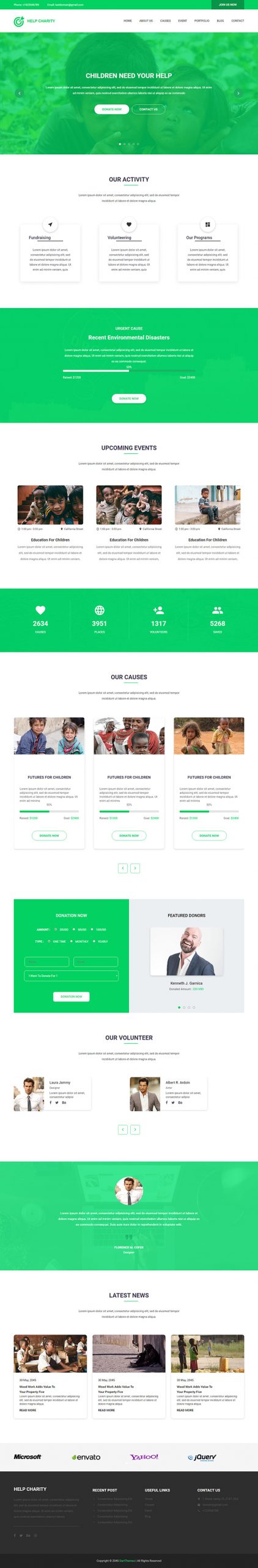Free Charity Home Website Template