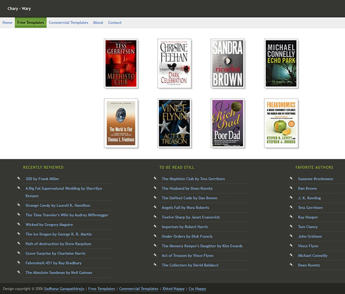Free Chary Wary Website Template