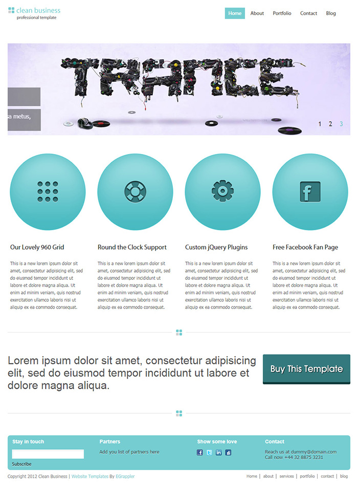 Free Clean Business Website Template