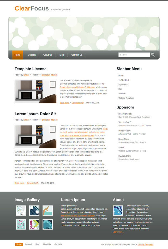 Free ClearFocus Website Template