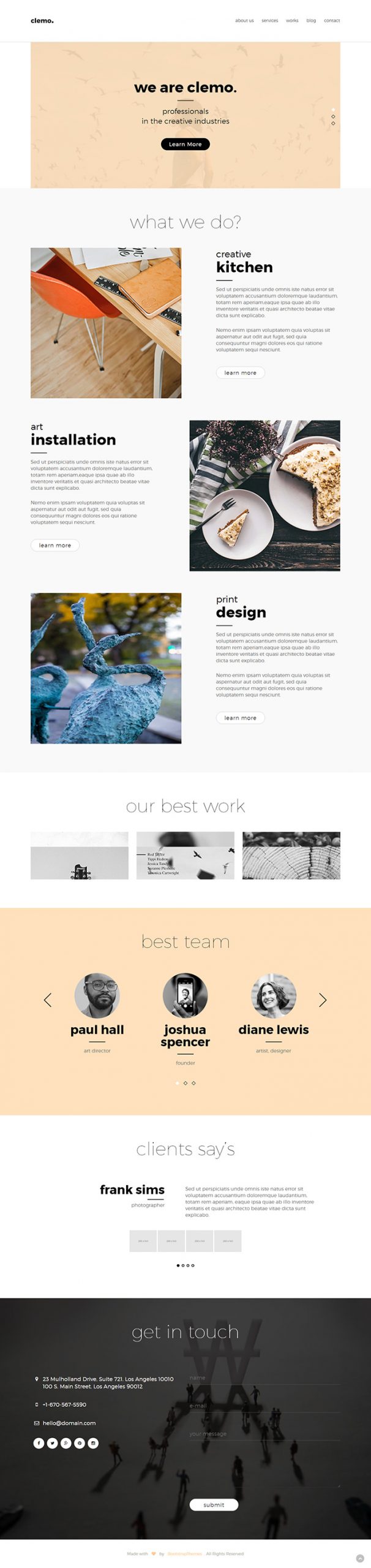 Free Clemo Website Template