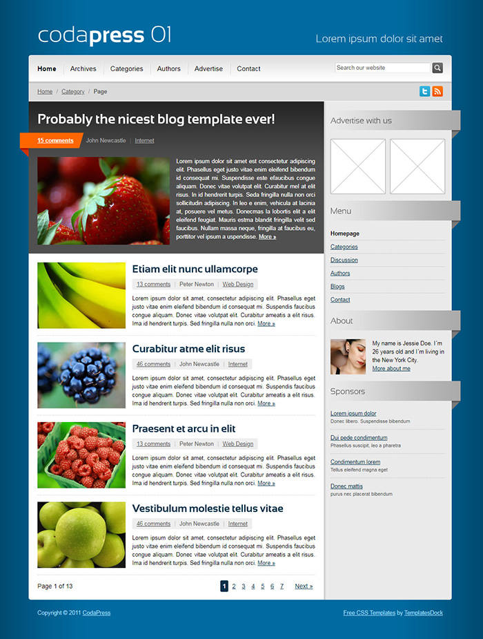 Free CodaPress 01 Website Template