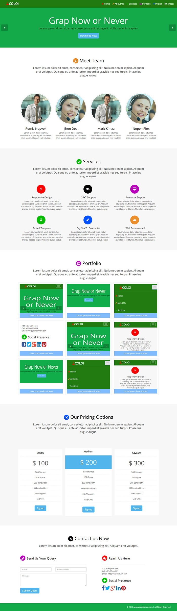 Free COLOI Website Template