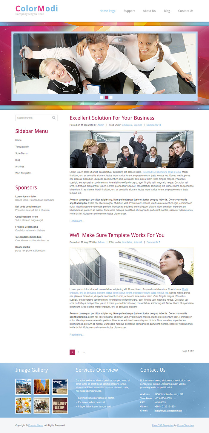 Free ColorModi Website Template