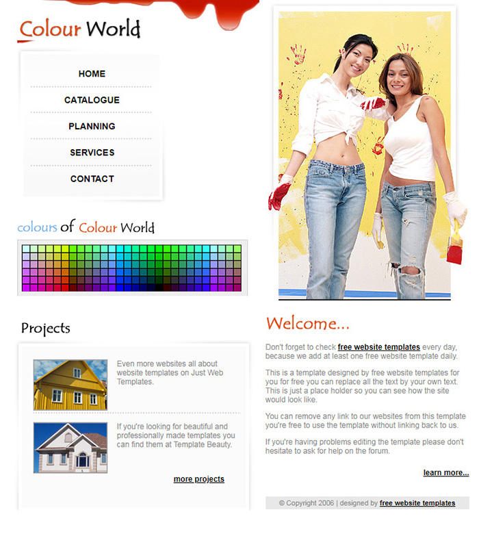 Free Colour World Website Template
