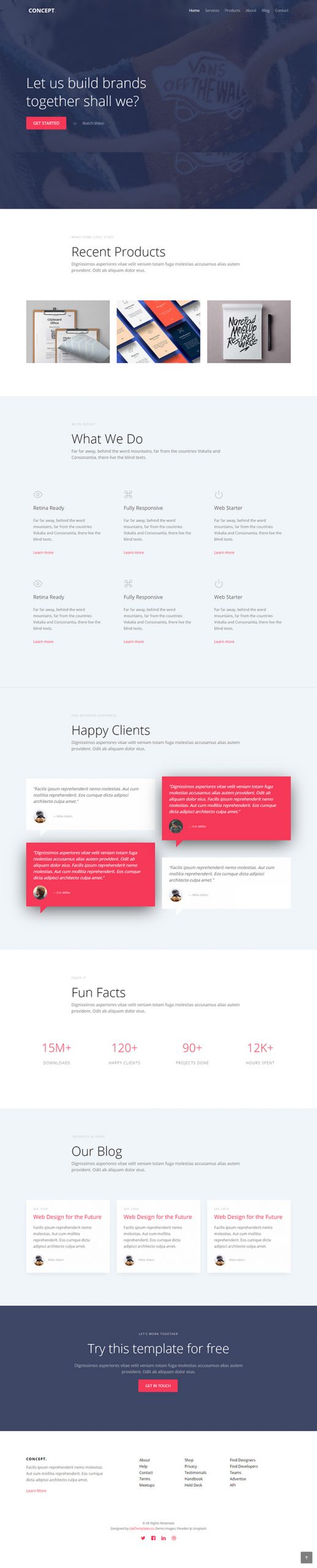 Free Concept Website Template