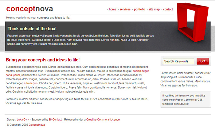 Free Conceptnova Website Template