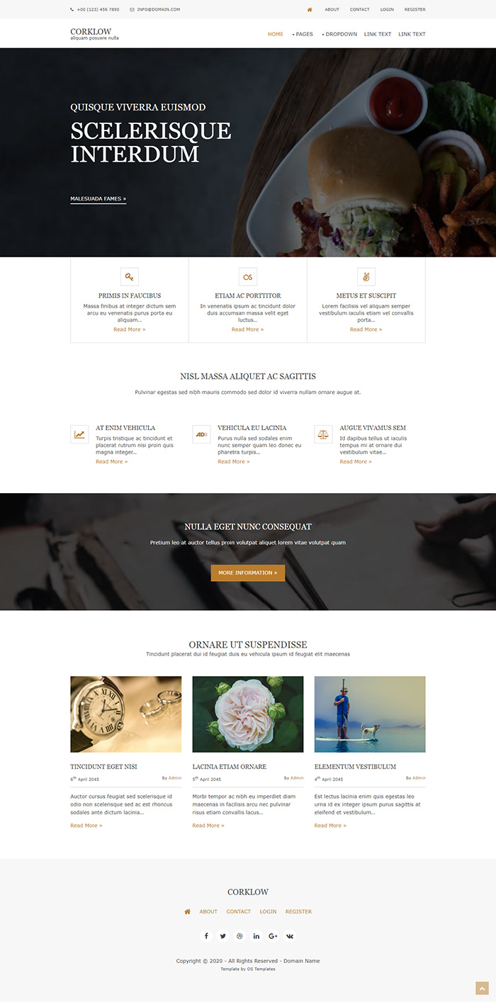 Free Corklow Website Template