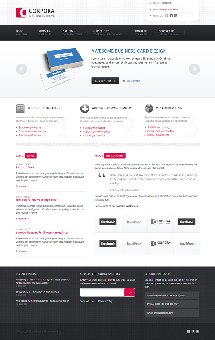 Free Corpora Website Template