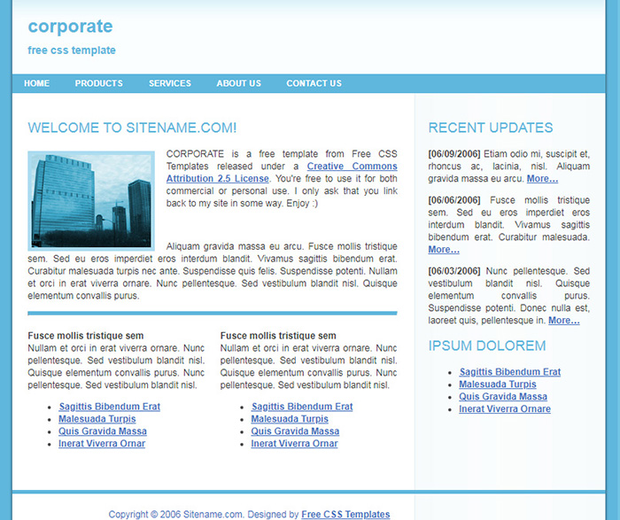 Free Corporate Website Template
