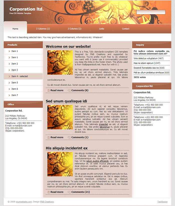 Free Corporation ltd. Website Template