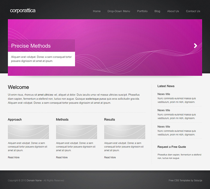 Free Corporattica Website Template