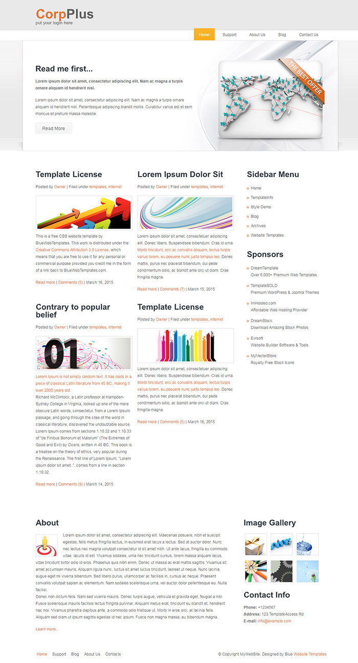 Free CorpPlus Website Template