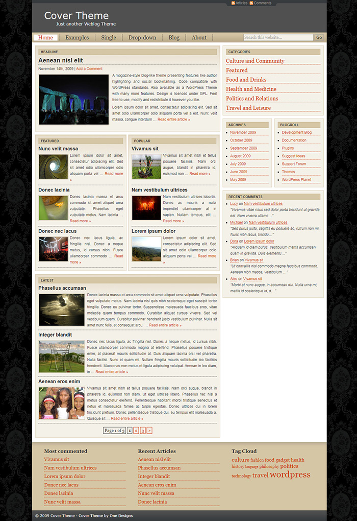 Free Cover site Template Free site Templates, HTML5 & CSS