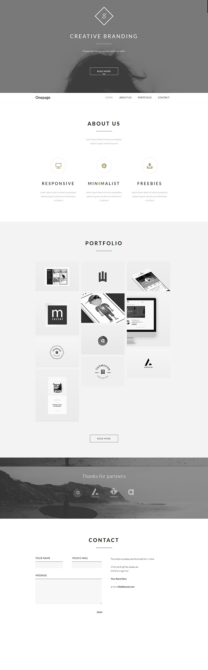 Free Creative Branding Website Template