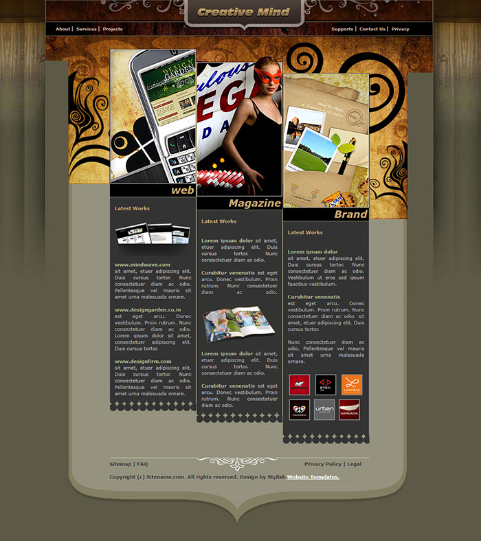 Free Creative Mind Website Template