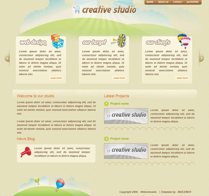 Free Creative Studio Website Template
