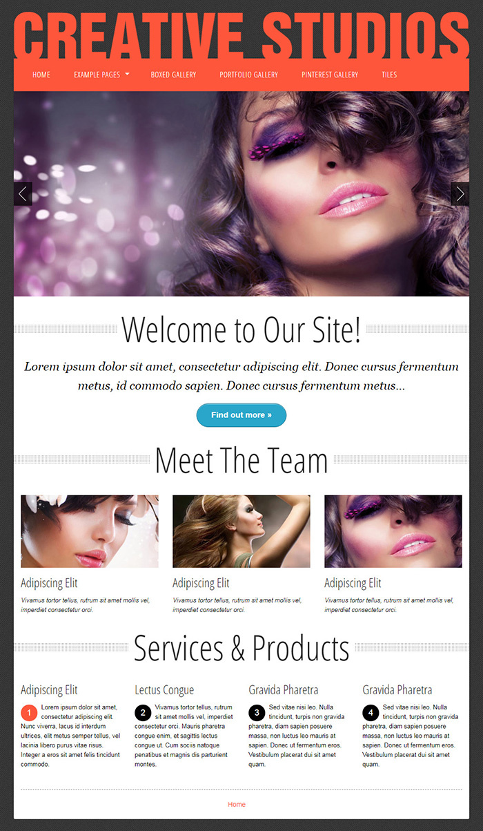 Free Creative Studios Website Template