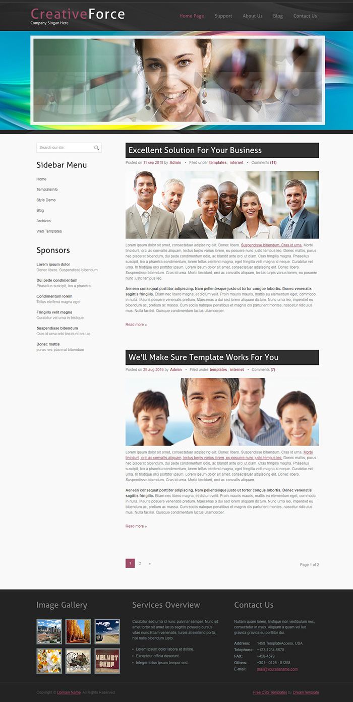 Free CreativeForce Website Template