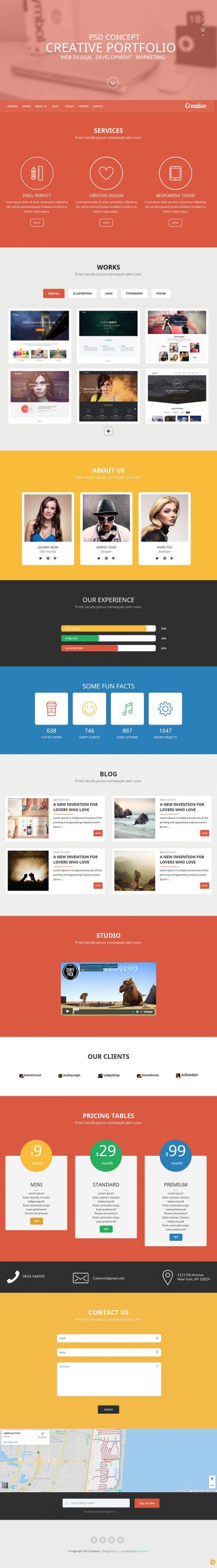 Free Creativo Website Template