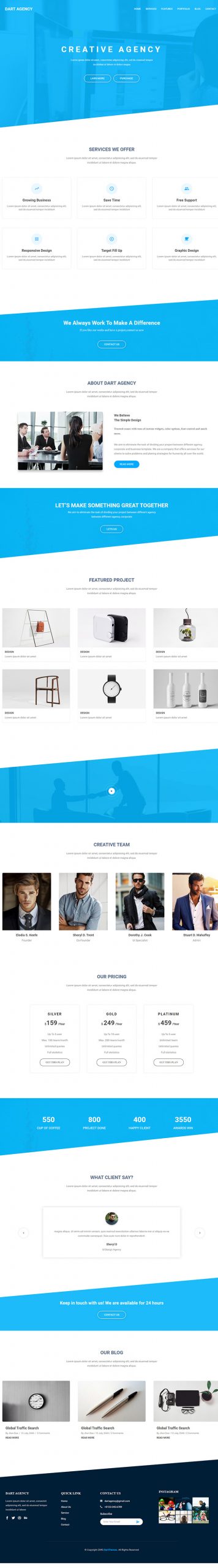 Free Dart Agency Website Template