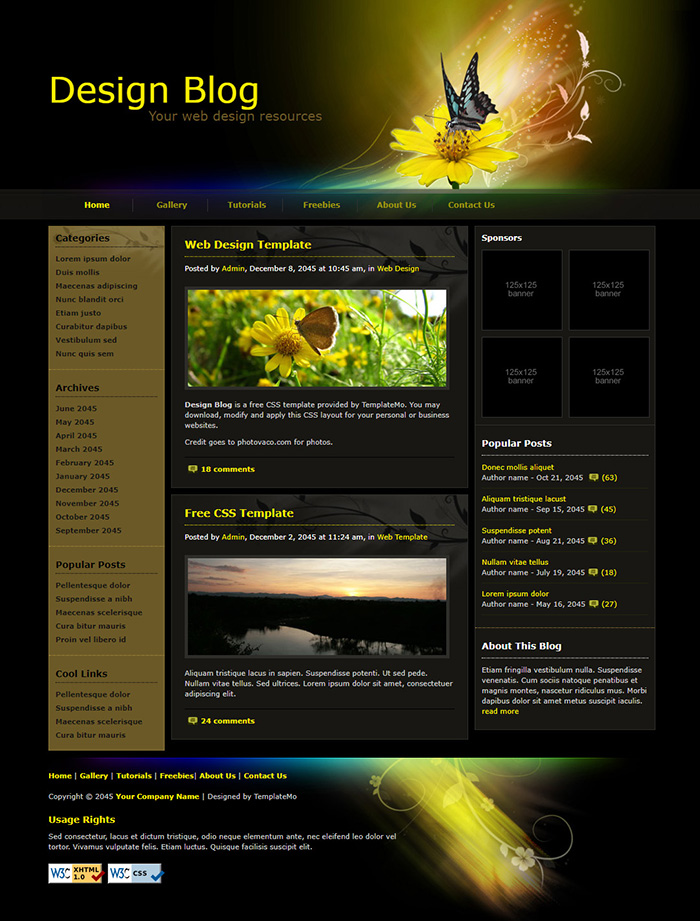 Free Design Blog Website Template - Free Website Templates, HTML5 & CSS ...