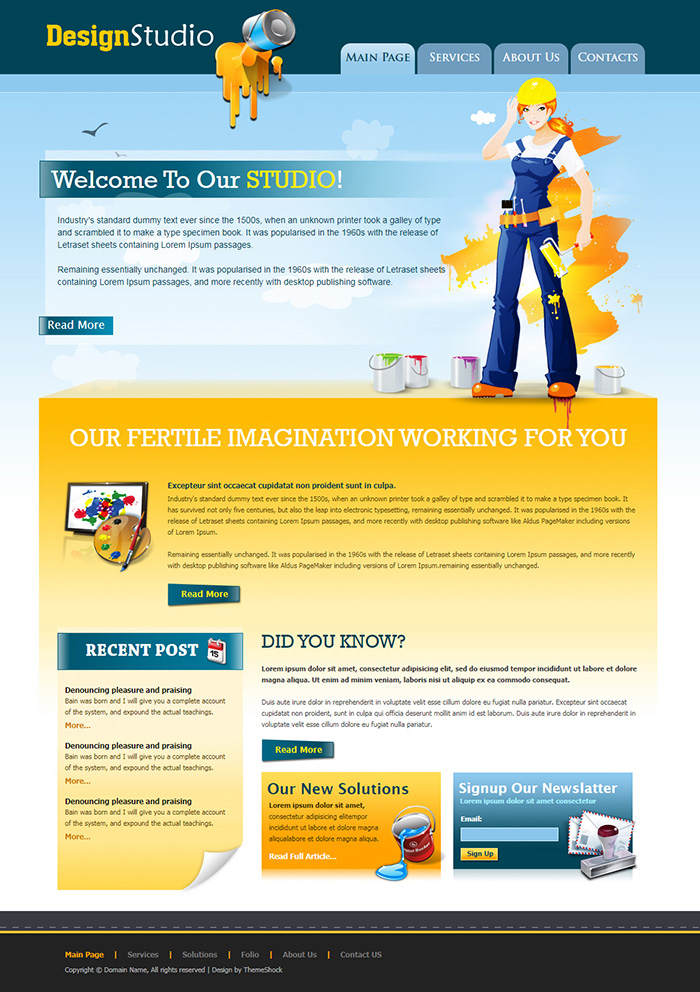 Free Design Studio Website Template