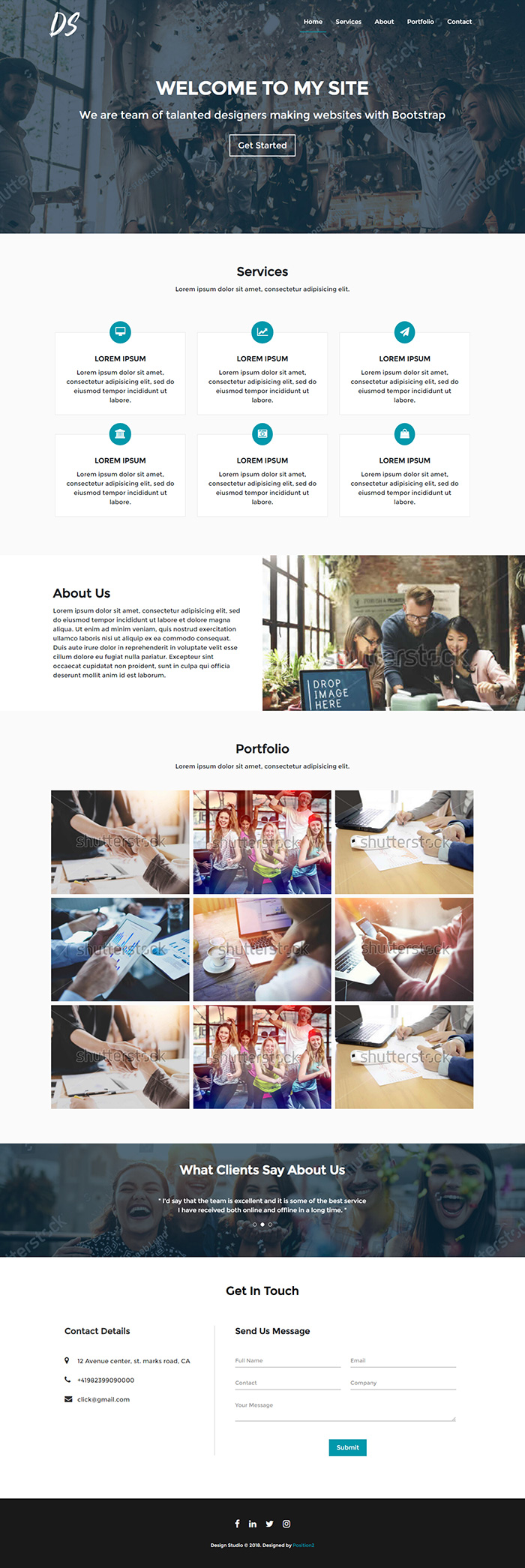 Free Design Studio Website Template