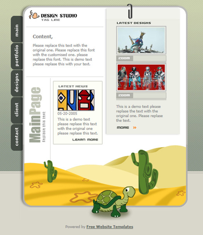 Free Design Studio Website Template