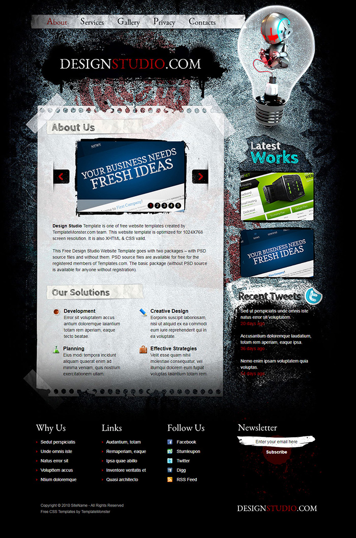 Free DesignStudio Website Template