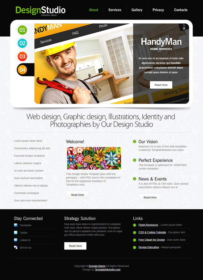 Free DesignStudio Website Template