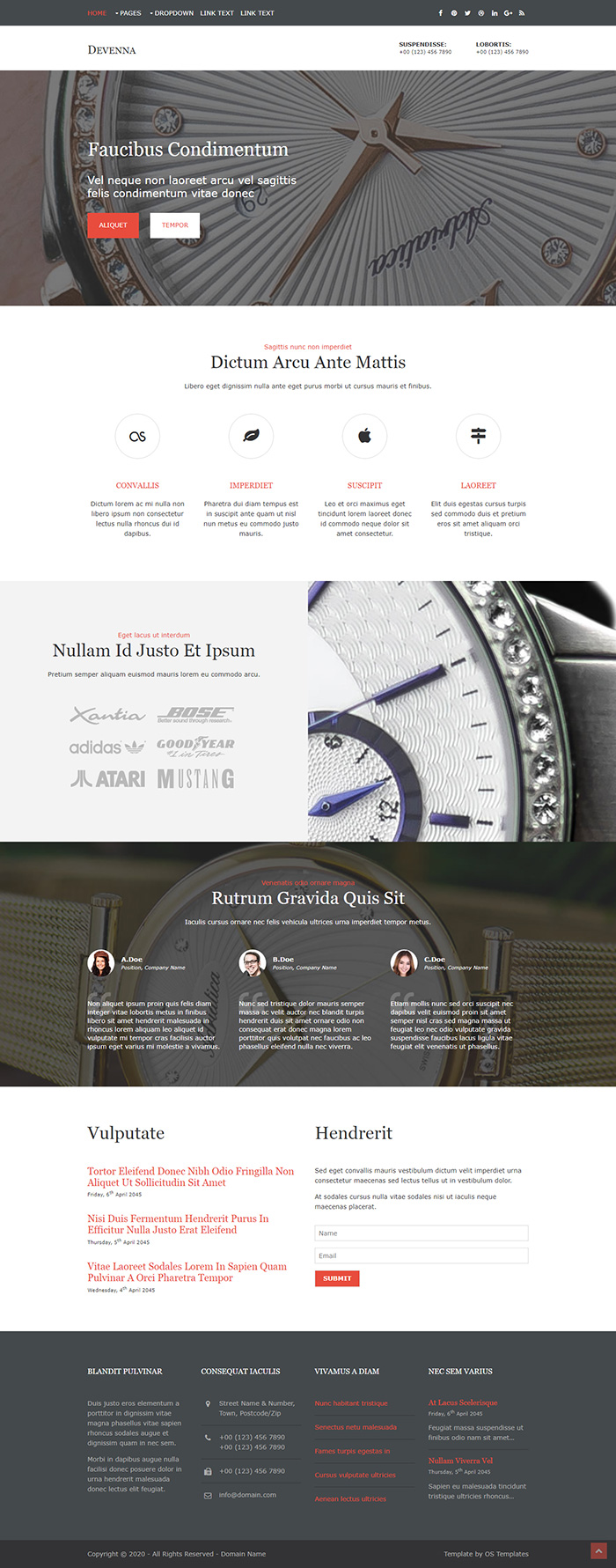 Free Devenna Website Template