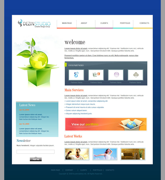 Free DezinStudio Website Template