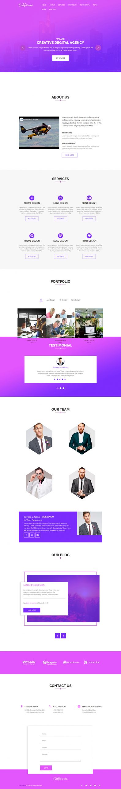 Free Digital Agency Website Template