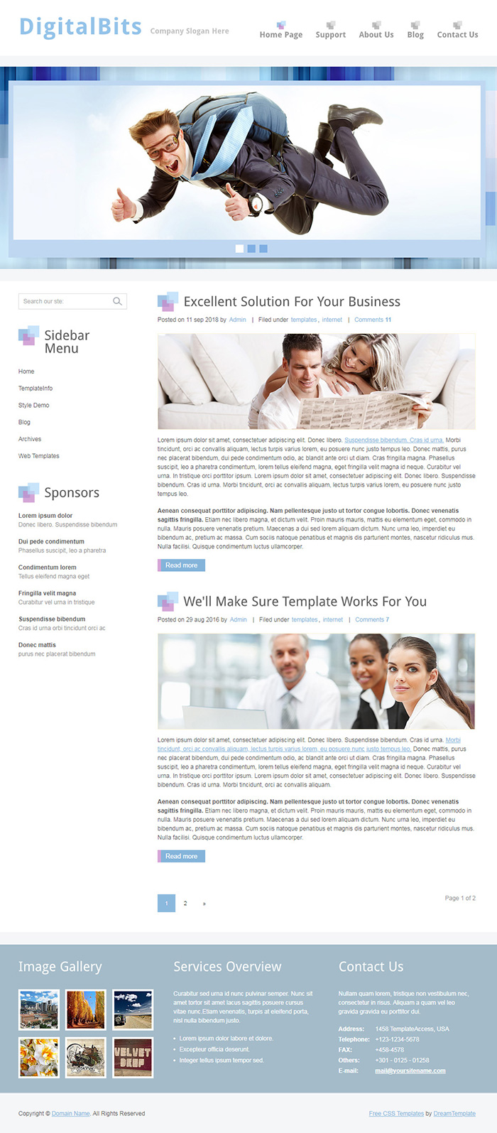 Free DigitalBits Website Template