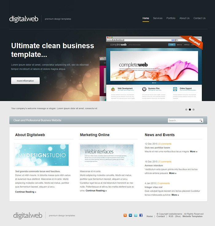 Free DigitalWeb Website Template