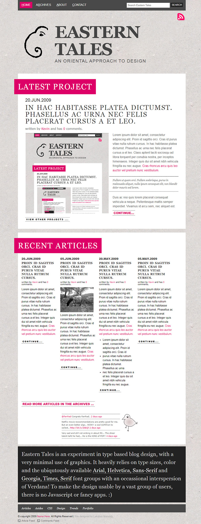 Free Eastern Tales Website Template