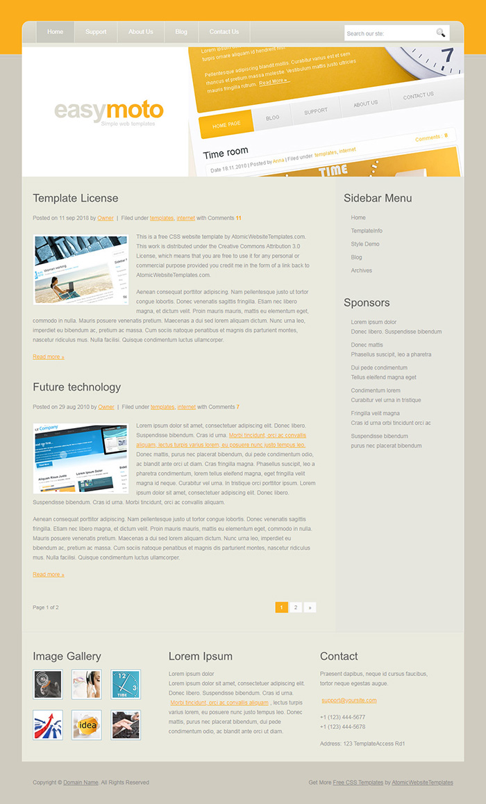Free easymoto Website Template