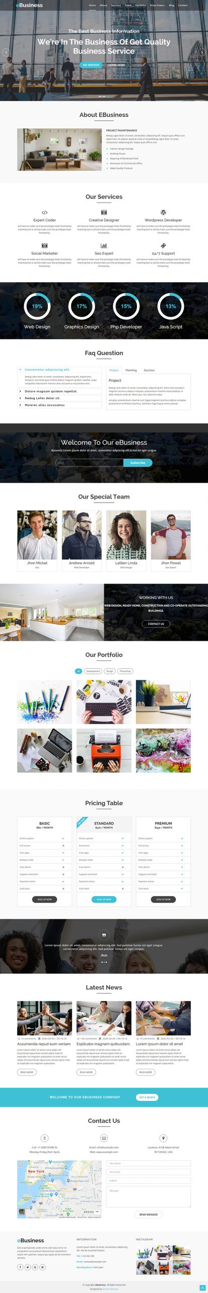 Free eBusiness Website Template