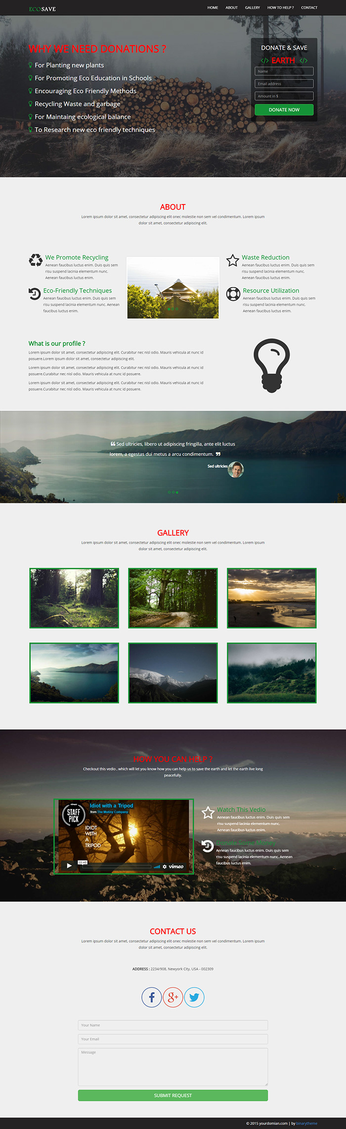 Free ECOSAVE Website Template