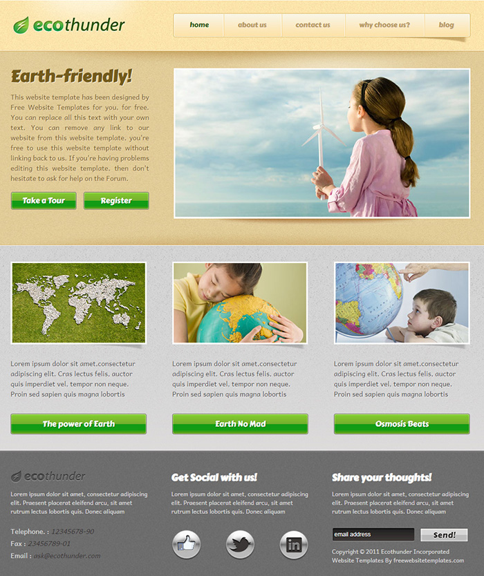 Free Ecothunder Website Template